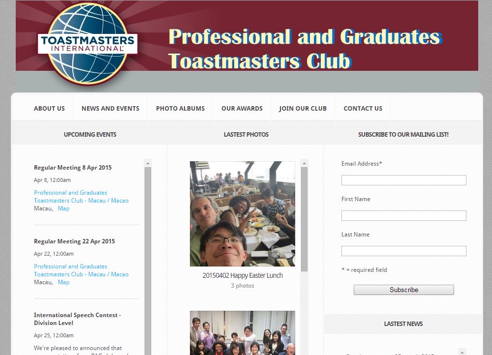 Professional & Graduates Toastmasters Club